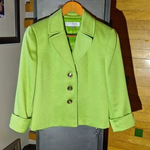 Tahari Three Button 3/4 Sleeve Blazer